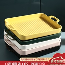 Oven cheeseware Baking Trays Creativity Binaural Home Creative Microwave ceramic dishes Nordic Western Dining Snack Tray