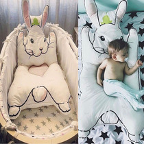 Nordic Ins Crib Bunny Back Cushion Mattress Children Room Playroom Decoration Warm And Soft Cushion Photo Background