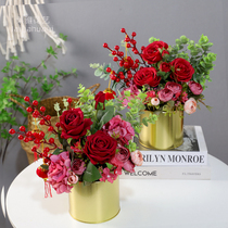 Simulation floral set home table desktop light luxury ornaments decoration fake flower silk flower living room floral art