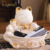 Put the key plate storage box porch into the door desktop home creative sundries decoration lucky cat European ornaments