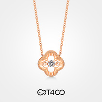 T400 beating heart clover necklace female 2021 New sterling silver rose gold luxury gift for girlfriend