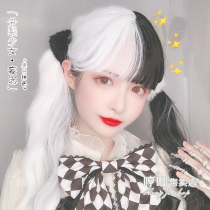 Humming wig female long curly hair lolita Net red Harajuku round face two-dimensional double ponytail jk girl full head cover