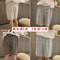Clearance does not return Boys pants summer thin childrens leisure sports shorts parent-child cotton soft middle child