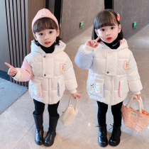 2021 new girls winter cotton-padded jacket baby Virgin Baby Baby Baby foreign-style down cotton-padded clothing winter coat