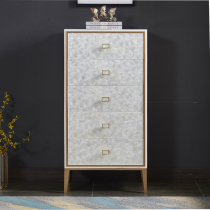 American light luxury shell drawers cabinet modern simple living room side cabinet drawer cabinet small high bucket storage chest