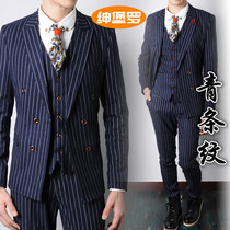 Movie Themed Costume Writing True Western Suit Exhibition New Striped Suit Personal Image Photos Art Photos