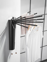 Octopus drying rack telescopic invisible clothes artifact Wall folding balcony indoor cool clothes toilet non-punching