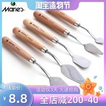 Marley Oil painting scraper Acrylic gouache paint scraper Art scraper Pick knife blade tip round head Flat head flat scraper