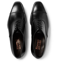 KINGSMAN 2021 black lace-up leather mens Oxford shoes