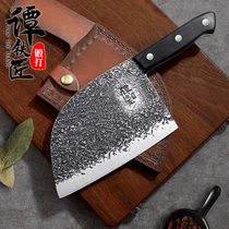 Tan blacksmith handmade forged kitchen knife home slicing knife thin fast sharp meat cutting knife old-fashioned fish cutting knife