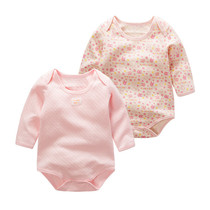 Autumn and two clothes with baby pure cotton air layer one-piece clothes long sleeve khaed climbing clothes for children and autumn clothes