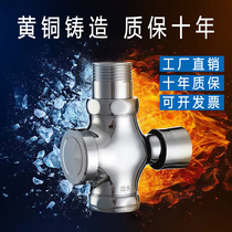 Full copper hand press type flush valve toilet urinal squatting pan Pedal Time-lapse Flushing Valve Stool Valve Switch