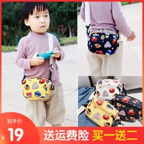 Korean childrens shoulder bag cloth bag cute cartoon boy fashion small bag girl baby mini child bag tide