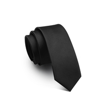 Black tie male tide student dress shirt professional marriage fine Twill Navy blue 6cm Korean narrow hand beat female