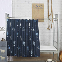 Rental room dormitory small window short curtain curtain College student dormitory blackout hot silver small star simple curtain finished product