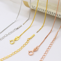 S925 sterling silver reusable turnbuckle necklace Passepartout universal necklace pin lock chain screw bare chain
