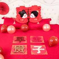 Press bed doll A pair of wedding dolls Large plush toys pillow couple doll best friend wedding gift ideas