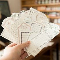 Light retro basic hand account note paper simple blank message memo note sticky sticky hand account collage material