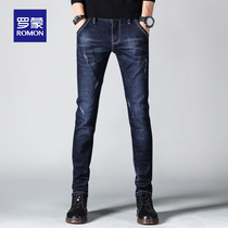 Luo Mengniu pants Mens summer slim-fitting small-legged pants Mens Korean version of the trend loose stretch business straight trousers