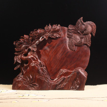 Fuyunchang Lao red acid branch handmade wood carving happy eyebrow natural wood carving ornaments Mahogany handicraft ornaments