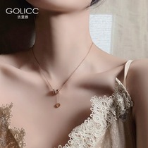 Titanium steel necklace womens light luxury niche necklace small waist clavicle chain 2021 new ins cold wind jewelry summer