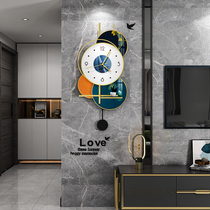 Light luxury watch net red creative modern Nordic simple wall clock Living room household fashion hanging watch Art personality clock