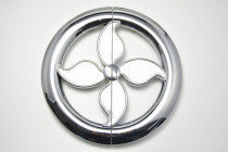 Large semi-circular cabinet door handle with symmetrical round handles on the left and right modern and fashionable high-gloss alloy handles