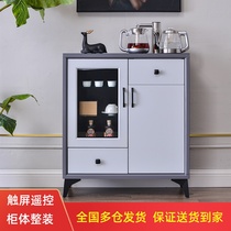 Dilang intelligent drinking water cabinet tea bar machine household tea cabinet solid wood multi-functional living room water dispenser wine cabinet side cabinet