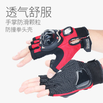 Riding tribal motorcycle crash gloves Half finger riding gloves Motorcycle racing riding gloves Summer gloves