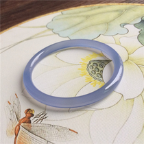 Blue Turkish chalcedony bracelet Small round strip chalcedony bracelet Womens chalcedony bracelet Blue bracelet Fine rice bracelet