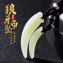 Hetian jade mace pendant mens necklace domineering true mace white jade pendant womens couple trendy jade jewelry