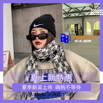 Overexperience we11done letter logo printed bifacial wool scarf welldone cashmere knitted apron spring