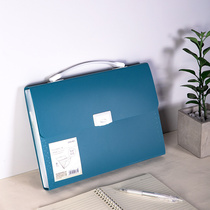 Del 72593 organ bag folder transaction bag Office business large capacity file bag A4 students use 13 test paper folder multi-function multi-layer insert storage portable file data package