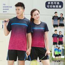 Badminton Suit Suit Men Sports Sportswear Customised Match Team Suit Women Short Sleeve Jersey Print table tennis clothes