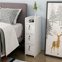 Small bedside table Modern style ultra-narrow room indoor living room bedside cabinet Childrens room shelf reinforcement creativity