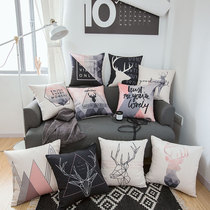 Nordic Pillow Simple Geometric Pillow Sofa Pillow Cushion Living Room Office Pillow Cotton Linen Pillow Pillow Cover
