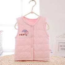 Baby vest Spring and Autumn new cotton clip warm waistcoat baby cardigan pony child down cotton padded