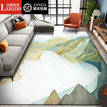 LXRXDD New Chinese Carpet Living Room Modern Simple Home Sofa Tea Table Mat Geometry Nordic Rectangular Bedroom