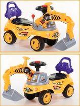 The sliding digger baby toy car the boy can sit on is able to ride a large number of work child excavators 3 years old
