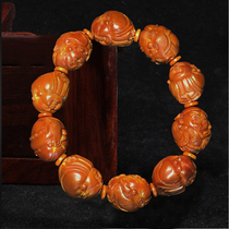 (Master Ex-gratia) 1 8 * 2 0cm and qi sheng Caio master works classic Tibetan olive nuclear sculptor string