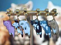 The cat earrings earring ear button alloy with the rear neck collar after the decorative photo-made-in empathetic