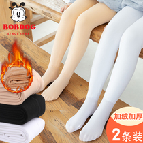 Girls bare leg artifact skin color pantyhose autumn leggings medium thick and thin velvet meat childrens stockings autumn and winter plus velvet thickening