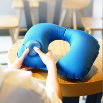 Press inflatable U-shaped pillow long-distance plane train sleeping artifact portable neck neck pillow travel products