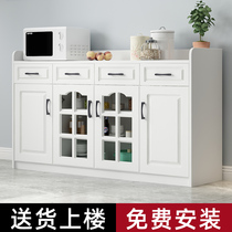 Meal-side cabinet Modern minimalist wooden cabinet locker living room with wall home multi-function kitchen cabinet tea cabinet