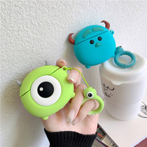 ins cute cartoon big eyes hair strange airpods Apple wireless earphones protective cover silicone soft case
