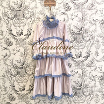 Dads home spot C brand spring and summer new girl lace collar super heavy industry Princess Layer dress