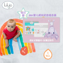 lulujo Newborn baby blanket memorial blanket soothing towel 3-piece combination swaddling towel hold spring summer and autumn universal