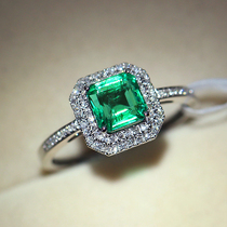 Muhuang first store:natural Colombia Zambia natural emerald ring pendant necklace A variety of womens models