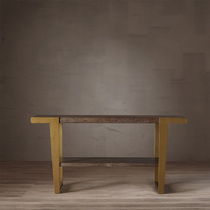 Tao home Libra side table American simple red oak side table foyer living room furniture partition porch table