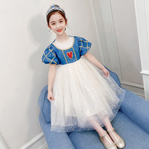 South Korea White Snow Princess Dresses Children Summer Ice Age Love Salsa Bubble Sleeves Girls Summer Dress Dress Dress Dress Dress Dress